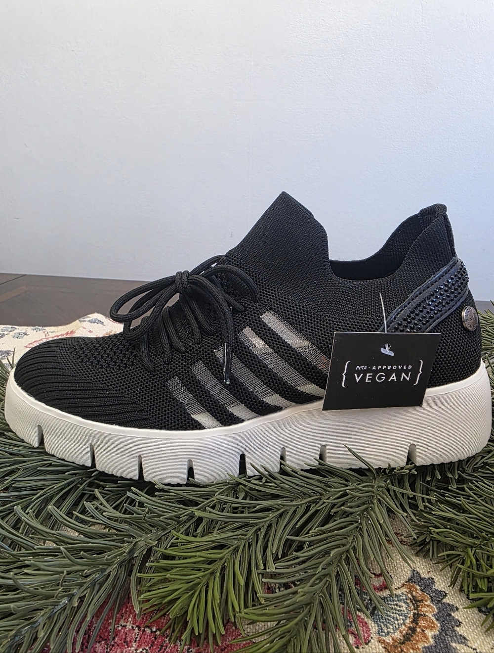 bernie mev. Women's FX Bernice Crystals Sneakers in Black